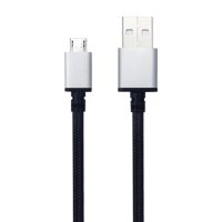 S2dio Premium Braided Micro USB Cable, 6 ft., Black