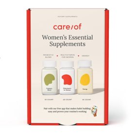 Care/of Women's Essential Supplements: Multivitamin 60 ct., Probiotic 30 ct., and Energy 30 ct. Capsules