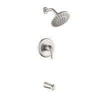 Lanbo Wall-Mounted Full Fixed Shower Head, Brushed Nickel