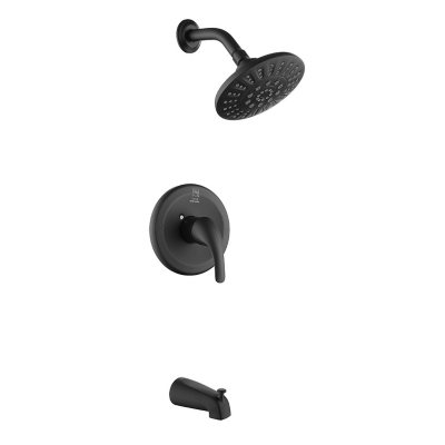 Lanbo High Pressure Rain Fixed Shower Head, Matte Black