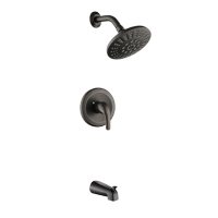 Lanbo Wall-Mounted Full Fixed Black Shower Head, Oil Rubbed Bronze
