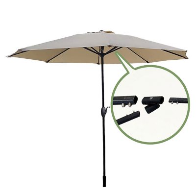 above OneClick 9′ Market Umbrella with Bonus Replaceable Rib