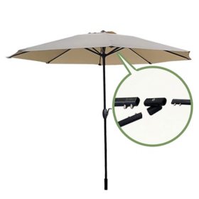 above OneClick 9' Market Umbrella with Bonus Replaceable Rib