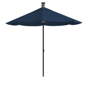 above Height Series 9' Smart Market Umbrella with Remote, Wind Sensor and Solar Panel - Spectrum Indigo
