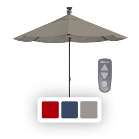 above Height Series 9' Smart Market Umbrella with Remote, Wind Sensor and Solar Panel