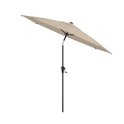 Above 9' Patio Market Umbrella OneClick Gen2 with Push Button Tilt:- Tan