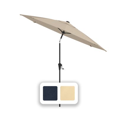 Above 9' Patio Market Umbrella OneClick Gen2 with Rib Replacement Technology, Push Button Tilt, Assorted Colors