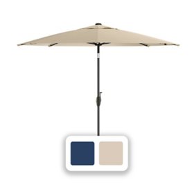 Above 9' Patio Market Umbrella OneClick Gen2 with Rib Replacement Technology, Push Button Tilt, Assorted Colors