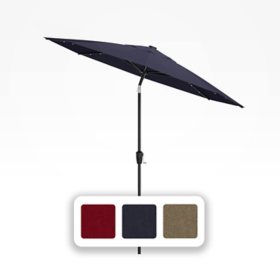 Above 10' Solar LED Aluminum Patio Market Umbrella, Assorted Colors