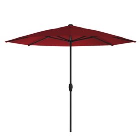 Above 9' Patio Market Umbrella OneClick Gen2 with Push Button Tilt