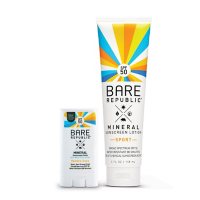 Bare Republic SPF50 Mineral Sunscreen Lotion and Sport Stick