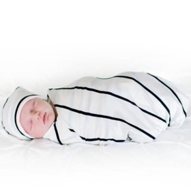 Bazzle Baby Forever Swaddle + Hat Set, 0 - 3 Months (Choose Your Color)