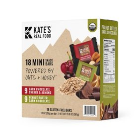 Kate's Real Food Mini Organic Energy Bars 18ct.