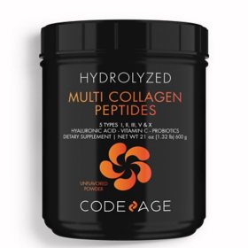 Codeage Multi Collagen Peptides + Powder, Unflavored 21.6 oz.