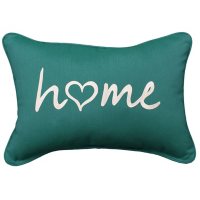 Embroidered Outdoor Decorative Accent Pillow in Sunbrella Fabric, 14" x 20"
