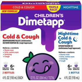 Children's Dimetapp Day & Night Value Pack, Grape Flavor, 4 fl. oz./pk., 3 pk.