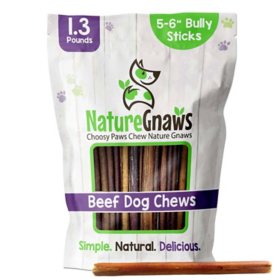 Nature Gnaws, Beef Bully Sticks Dog Chews, 1.3 lbs.