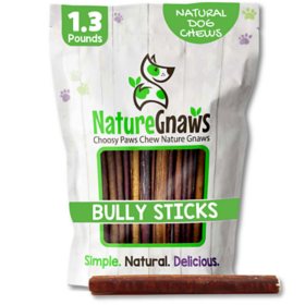 Nature Gnaws, Beef Bully Sticks Dog Chews, 1.3 lbs.