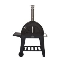 DURO Black Powdered Steel Wood Fire Pizza Oven		