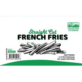 Country Cuisine Straight Cut French Fries (22 lbs.)