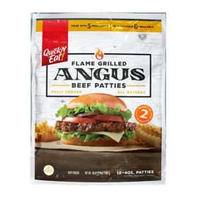 Quick N Eat Fully Cooked Burgers (12 ct., 3 lbs.)