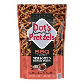 Dot's Homestyle Pretzels BBQ Seasoned Pretzel Twists, 35 oz.