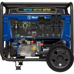 Westinghouse WGen9500TFc 12500 Peak Watt Remote Electric Start Tri Fuel Portable Generator