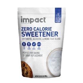 Impact Zero Calorie Sweetener Erythritol, Allulose & Monkfruit Blend, 32 oz.