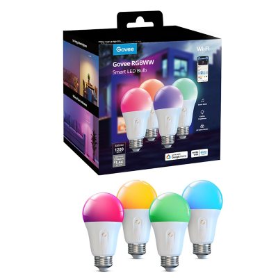 Govee Wi-Fi 1200LM RGBWW LED Bulb, 4 pack