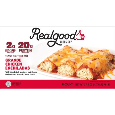 Real Good Gluten Free Frozen Grande Chicken Enchiladas - 9oz