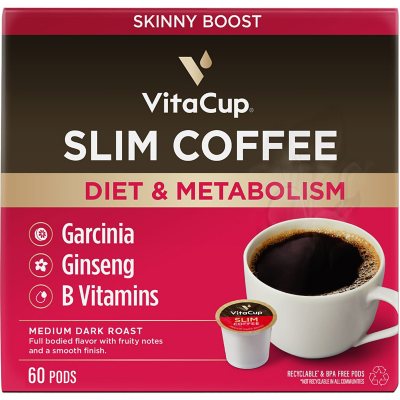 VitaCup Slim Coffee Pods Compatible w/ Keurig K-Cup Brewers, 16 Ct 