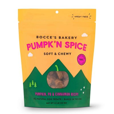 Bocce's Bakery Soft & Chewy Dog Treats, Pumpk'n Spice (24 oz.) - Sam's Club