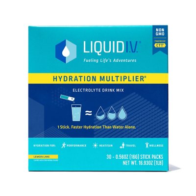 Liquid IV Hydration Multiplier - Lemon Lime - Hydration Powder Packets |  Electrolyte Drink Mix | Easy Open Single-Serving Stick | Non-GMO | 192  Sticks