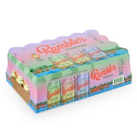 Rambler Sparkling Water Variety Pack, 12 fl. oz., 24 pk.