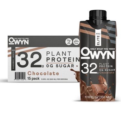 OWYN Pro Elite 32g Keto Plant Protein Shake, Chocolate (11.15 fl. oz, 15  pk.) - Sam's Club