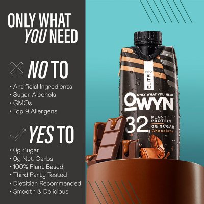 OWYN Pro Elite Protein Shake, Chocolate, 4 Ct, 32g 