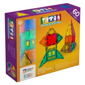 Tytan Toys Magnetic Tiles Building Set Value Kit, 60 pcs.