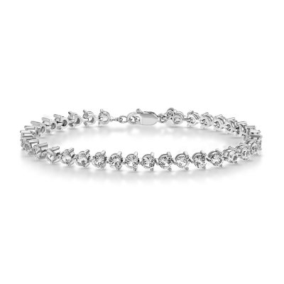 Sterling silver white sapphire tennis deals bracelet