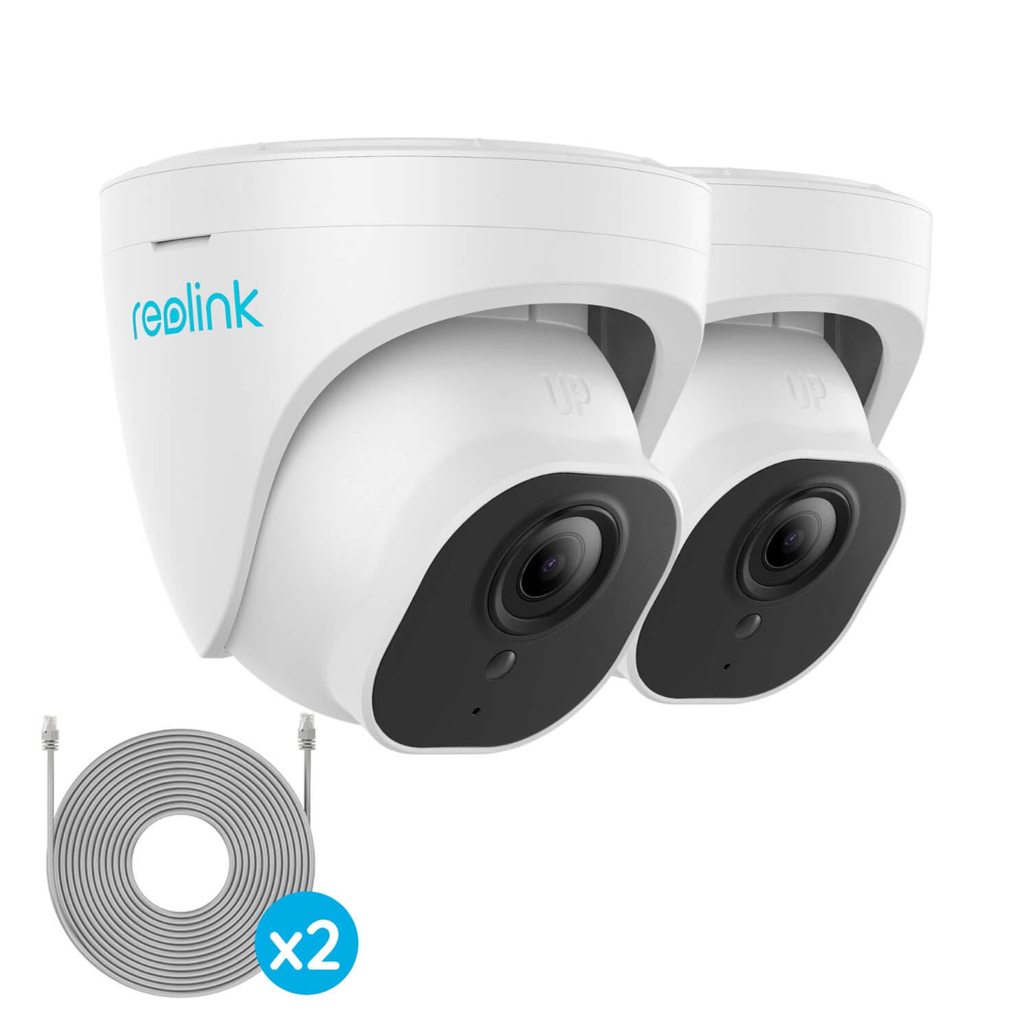 Reolink 4K+/10MP Outdoor Add-on PoE Wired Dome Camera with 18M Network Cable-2pack