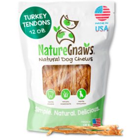 Nature Gnaws, Turkey Tendons Natural Dog Chews, 12oz