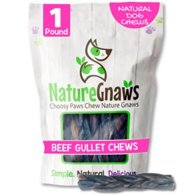 Nature Gnaws Beef Braid Dog Treat Chews, 1 lb.