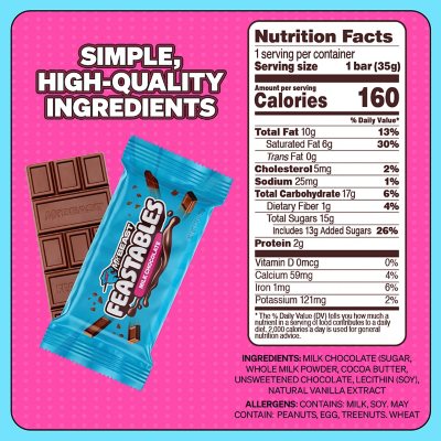 Feastables MrBeast Variety Pack Milk Chocolate Bars, 1.24 oz