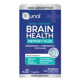 Qunol Brain Health Magnesium L-Threonate Tablets, 90 ct. 		 		 		 		 		 		