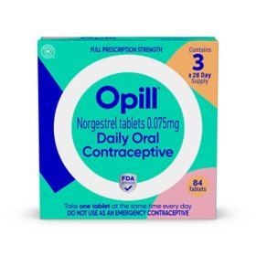 Opill Estrogen Free Birth Control, 3 month