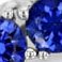 Blue Sapphire, variant on Round Cut Lab Created Gemstone Tennis Necklace in Sterling Silver