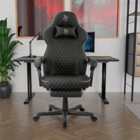 Arozzi Mugello Special Edition Gaming Chair with Footrest, Dark Grey