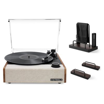 Victrola Eastwood 3-Speed Bluetooth Turntable with deals Built-in Speakers and Dust...