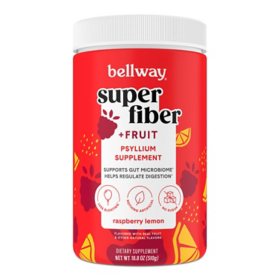 Bellway Super Fiber Fruit, Psyllium Husk Powder Fiber Supplement, Raspberry Lemon, 1.2 lbs.	