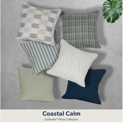 Peak Season Sunbrella 20' x 20' Toss Pillow:- Cast Harbor