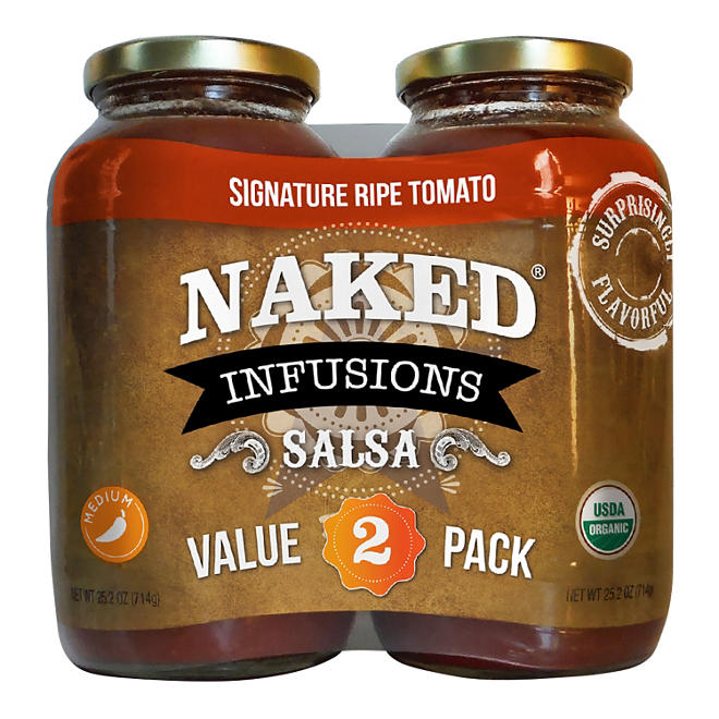 Naked Infusions Organic Salsa - Medium Heat  (25.2 oz., 2 ct.)